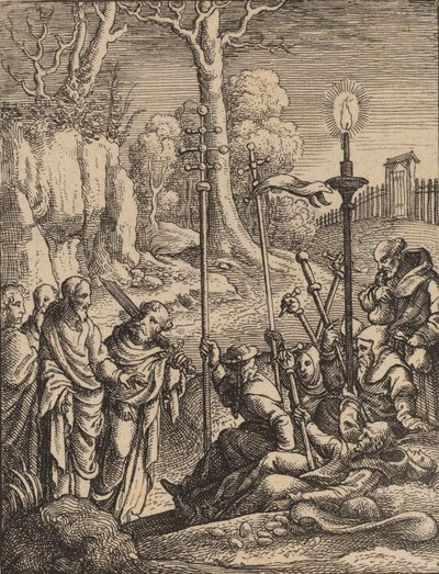 Jesus confrontando seus detratores. de Wenceslaus Hollar