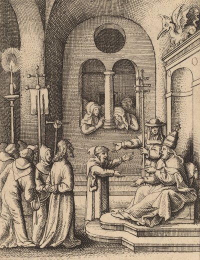 Jesus novamente diante de Caifás. de Wenceslaus Hollar