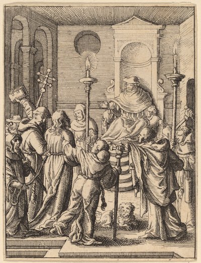 Jesus antes de Anás de Wenceslaus Hollar