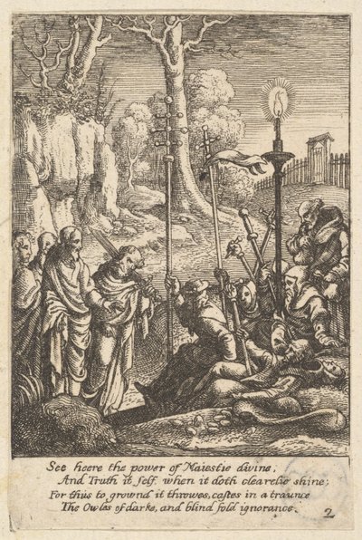 Jesus confrontando seus detratores, 1625-77. de Wenceslaus Hollar