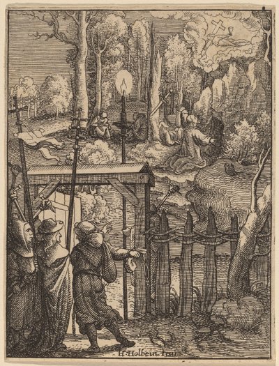 Jesus no Monte das Oliveiras de Wenceslaus Hollar