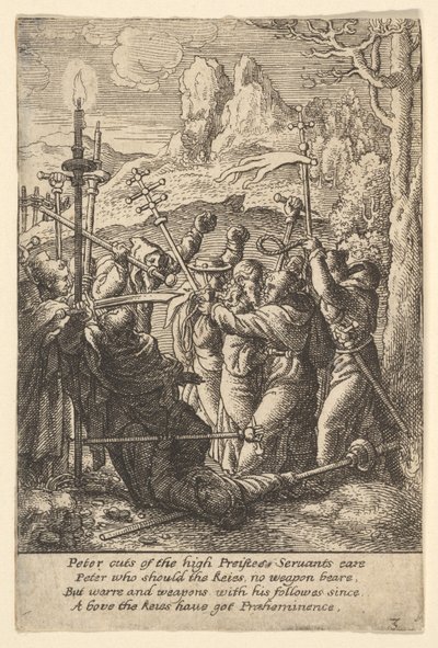 Jesus levado, 1625-77. de Wenceslaus Hollar