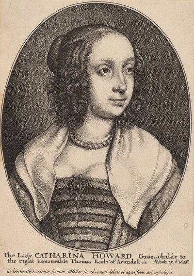 Lady Catherine Howard. de Wenceslaus Hollar