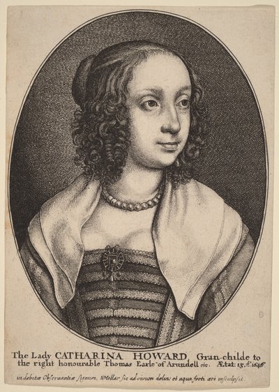 Lady Catherine Howard de Wenceslaus Hollar