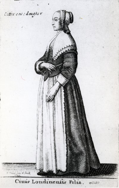 Filha do cidadão de Londres, 1643 de Wenceslaus Hollar