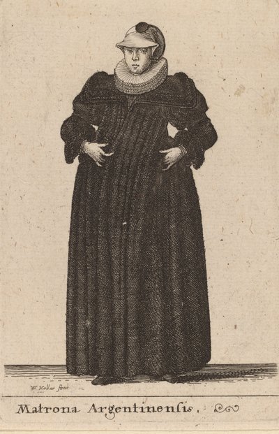Matrona Argentinensis, 1642. de Wenceslaus Hollar