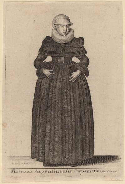 A Senhora de Estrasburgo se aproximando da Ceia do Senhor de Wenceslaus Hollar