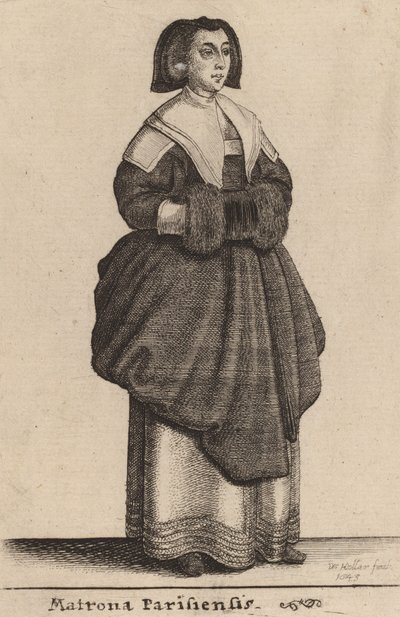 Matrona Parisiensis, 1643. de Wenceslaus Hollar