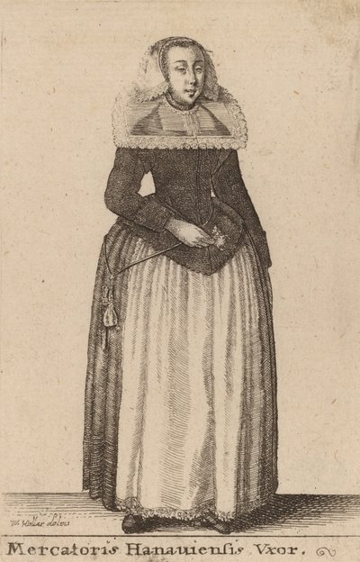 Mercantoris Hanauiensis Vxor. de Wenceslaus Hollar