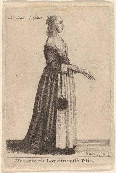 A filha do comerciante de Londres de Wenceslaus Hollar