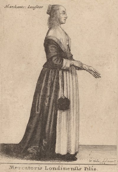 Mercatoris Londinensis Filia, 1643. de Wenceslaus Hollar