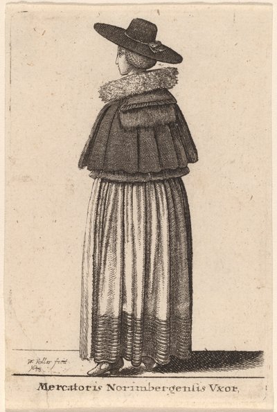 A esposa de um comerciante de Nuremberg de Wenceslaus Hollar