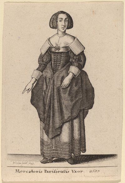 A esposa do comerciante parisiense de Wenceslaus Hollar