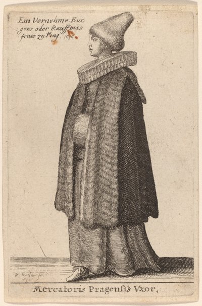 Mercatoris Pragensis Vxor de Wenceslaus Hollar