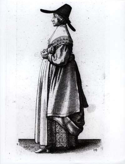 Esposa do comerciante, 1640 de Wenceslaus Hollar