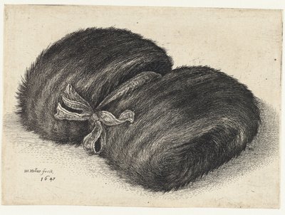 Manga feita de pele decorada com uma fita
Muffs (título da série) de Wenceslaus Hollar