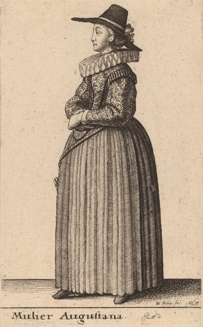 Mulher Augusta, 1643 de Wenceslaus Hollar