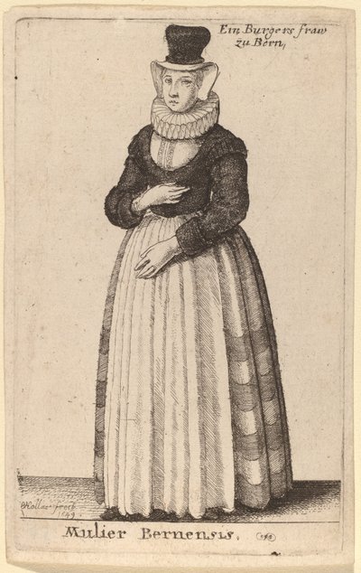 A mulher de Bernense de Wenceslaus Hollar