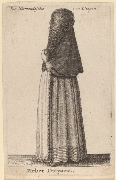mulher Diepana de Wenceslaus Hollar