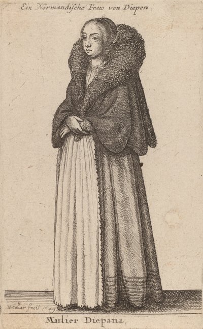 Mulier Diepana, 1649. de Wenceslaus Hollar