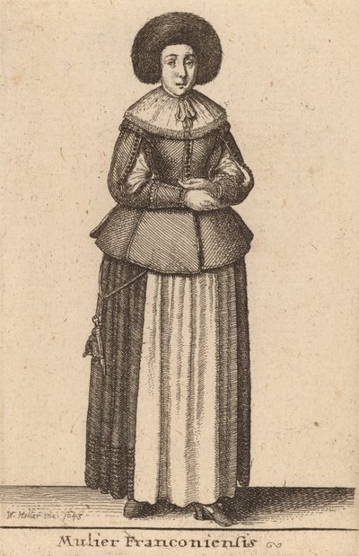 Mulier Franconiensis, 1643. de Wenceslaus Hollar