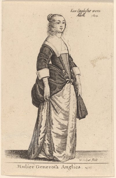 Nobre mulher inglesa de Wenceslaus Hollar