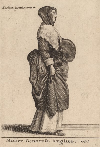 Mulier Generosa Anglica, 1642. de Wenceslaus Hollar