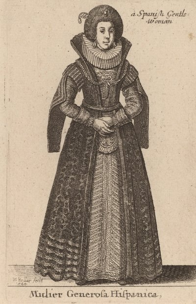 Mulier Generosa Hispanica, 1644. de Wenceslaus Hollar