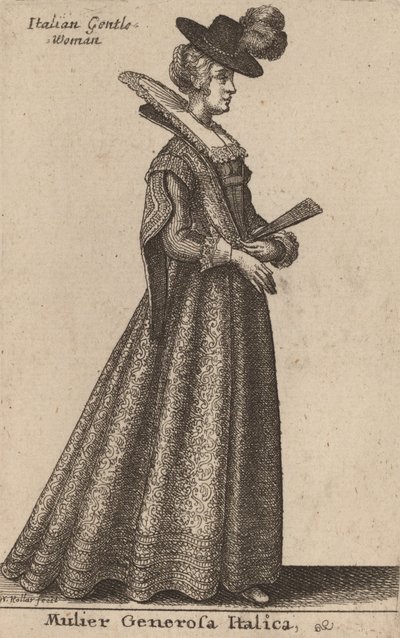 Mulier Generosa Italica. de Wenceslaus Hollar