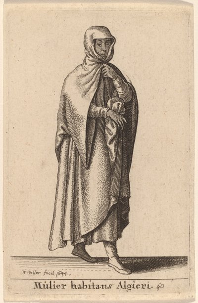A mulher que vive em Algieri de Wenceslaus Hollar