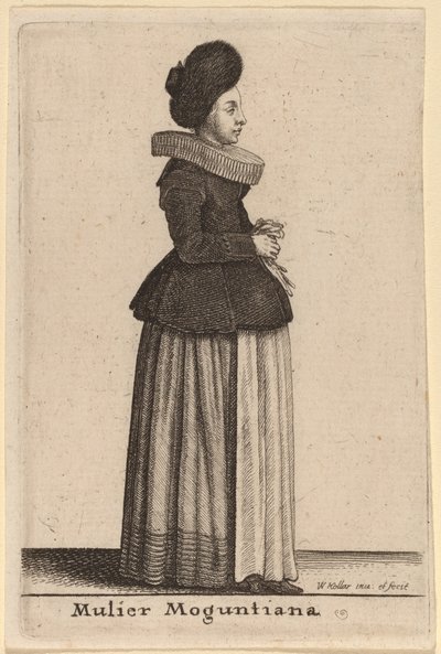 mulher de Mainz de Wenceslaus Hollar