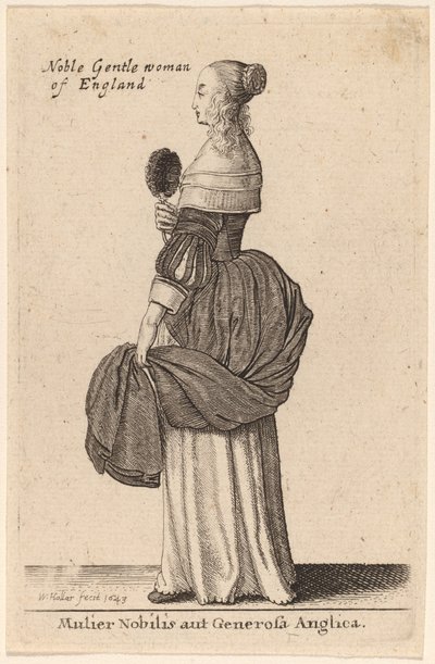 Mulher inglesa nobre ou nobre de Wenceslaus Hollar