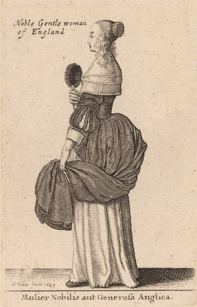 A Nobre Mulher Inglesa, 1643 de Wenceslaus Hollar