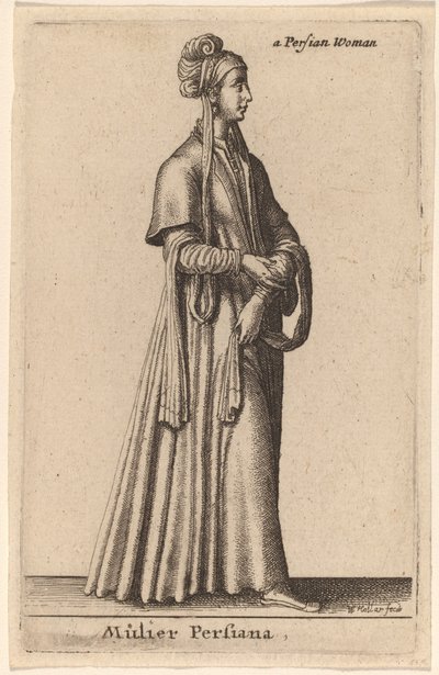 mulher persa de Wenceslaus Hollar