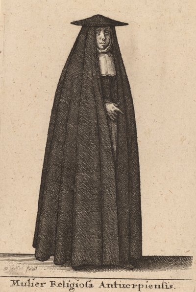 Mulier Religiosa Antuerpiensis. de Wenceslaus Hollar