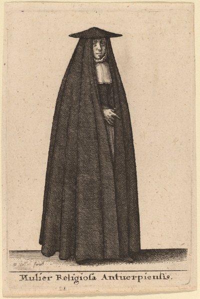 A religiosa de Antuérpia de Wenceslaus Hollar