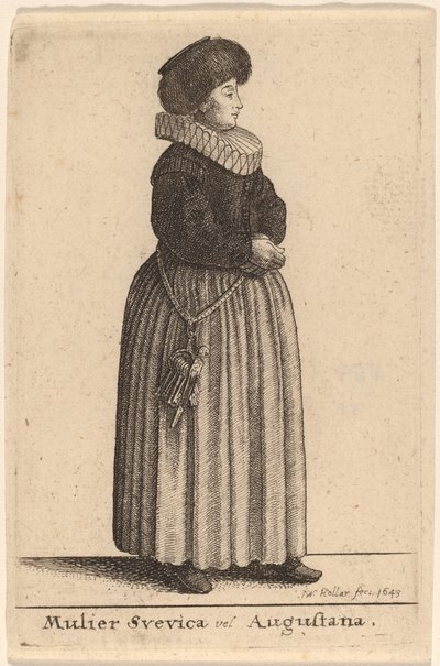 Mulher sueca ou Augustana de Wenceslaus Hollar