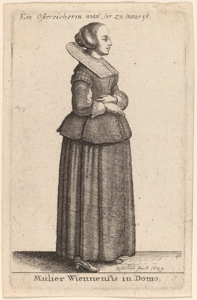 A mulher de Viena na casa de Wenceslaus Hollar