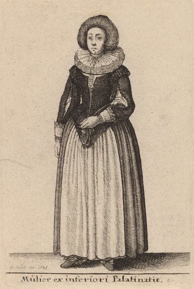 Mulier ex inferiori Palainatu, 1643. de Wenceslaus Hollar