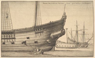 Naues Mercatoriæ Hollan [] dicæ por Indias Occidentales Dutch West Indiaman, 1625-77. de Wenceslaus Hollar