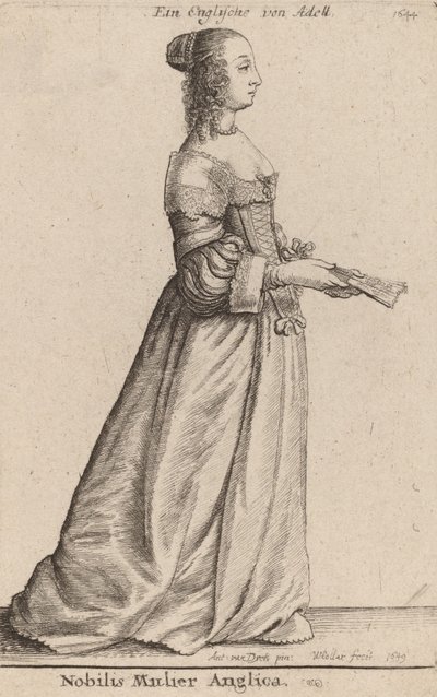 A famosa mulher inglesa, 1649 de Wenceslaus Hollar