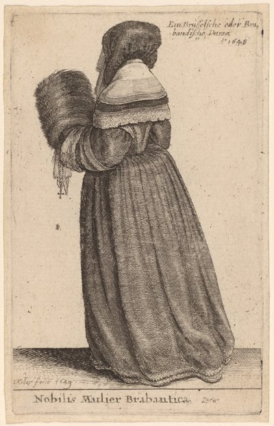 A famosa mulher Brabantica de Wenceslaus Hollar