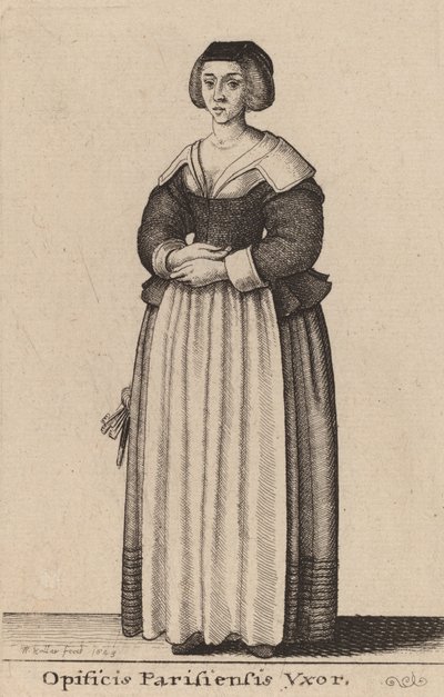 Opificis Parisiensis Vxor, 1643. de Wenceslaus Hollar