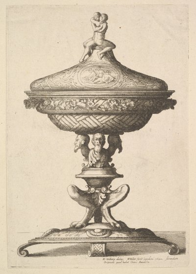 Cálice ornamentado, 1642. de Wenceslaus Hollar