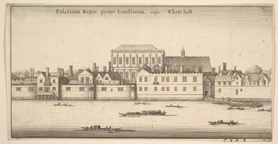 Palácio perto de Londres, geralmente Palácio Real de Whitehall, Whitehall, Londres, ca. 1647 de Wenceslaus Hollar