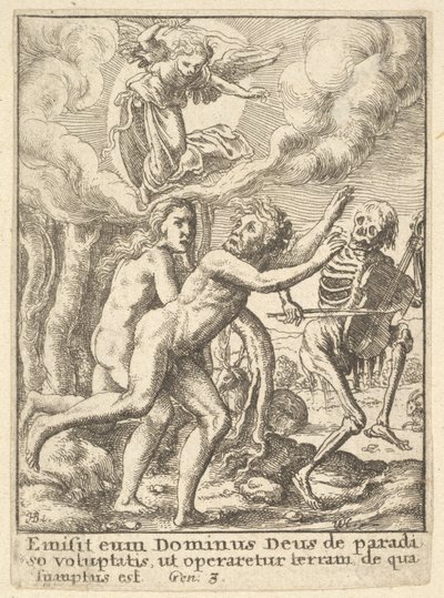 Paradise Lost, da Dança da Morte, 1651. de Wenceslaus Hollar