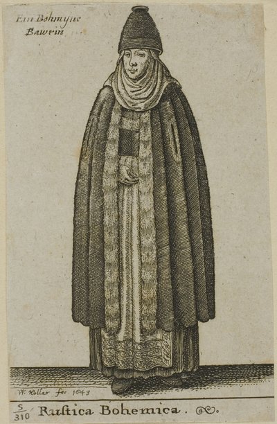 Camponesa da Boêmia de Wenceslaus Hollar
