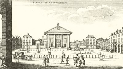 Piazza, Covent Garden, Londres (gravura) de Wenceslaus Hollar
