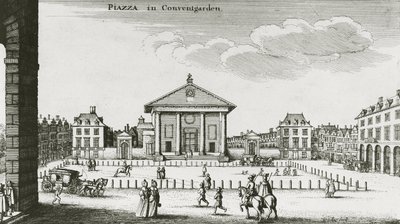 Piazza em Covent Garden, 1640 de Wenceslaus Hollar