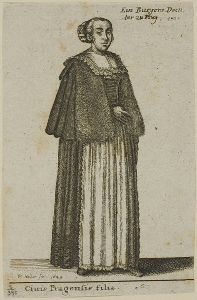 Garota de Praga de Wenceslaus Hollar